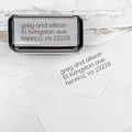 Self Inking Modern Address Stamps | Custom Return Address Stamper (Minimalist Left, Xtra Wide)