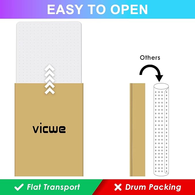 Vicwe Office Chair Mat for Carpet, 2 Pack, 46''x 60' Heavy Duty Chair Mat for Carpeted Floors, Easy Rolling Hard Mat for Office Chair on Carpets, Anti-Slip Carpet Protector Mat Clear,Ship Flat