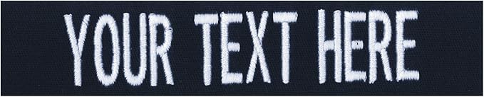 Custom Uniform Name Tapes Solid Colors. Made in The U.S.A. Ships Under 24 Hours. Dark Blue Fabric, 5 Inch Sew on
