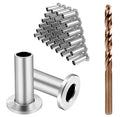 BLIKA 40 Pack Stainless Steel Protector Sleeves for 1/8" 5/32" or 3/16" Deck Cable Railing, for Wood/Composite Posts, T316 Marine Grade, Cable Railing Protector Sleeves