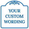 Custom Decorative Sign, Personalized Metal Sign for Business, Driveway, Home, Airbnb, Office Door Plaque, White Background, 8x8 Inches, ACM, Fade Resistant, Made in USA