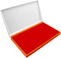 Plastic Case Stamp Pad Large Size, Red Color - Size: 4" x 7" - Choose from 15 Ink Colors