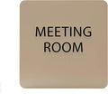 ADA CENTRAL SIGNS - 6" X6" Meeting Room Sign - ADA Compliant Tactile Graphics Grade 2 Braille Text Acrylic Wall Sign - Privacy Interview Room Name Door Sign for Schools Hospitals Offices & Apartments