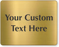 SmartSign Custom Brass Sign - 5.5" x 7", 40 mil REAL Bugle Brass Metal, Personalized Name Door Sign, Heavy-Duty Premium Engraved Door/Wall Mount Plaque for Business/Office, Gold and Black