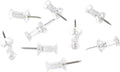 Amazon Basics Push Pins Tacks, Steel Point, Clear Plastic Head, for Bulletin Board, Maps, Posters, and Craft Projects, 200-Pack