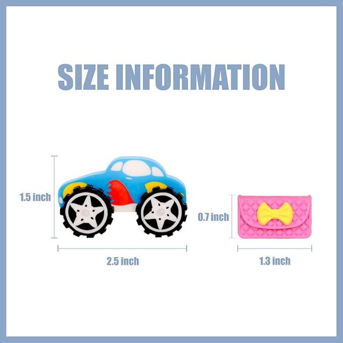 CLOCK KING 132pcs 3D Cute Kids Erasers, Random Desktop Pet Toys Gifts, Classroom Rewards Kids Party Gifts, Various Styles Such as Animals, Food, Plants, Space, Princess, Sports, Halloween, Christmas