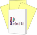 Print It - Vellum Bristol Colored Cardstock Cover Paper, 67 Lb, 8.5" X 11”, Heavyweight Colored Cardstock for Crafts, School, Invitations, And Office Use - Decoration Drawing 250/Case-Canary