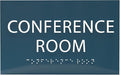 ADA CENTRAL SIGNS - 6" X4" Conference Room Sign - ADA Compliant Tactile Graphics Grade 2 Braille Text Privacy Sign | Wall Mount Plastic Meeting Signs For Schools, Hospitals, Offices, and Apartments