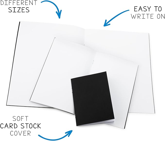 Hygloss Blank Books - Bulk 100 Pack – 5.5" x 8.5" A5 Kraft Paperback Blank Books for Kids to Write Stories, Doodle, Arts & Crafts – Plain Drawing Sketchbook, Unlined Journal, Notebook Without Lines