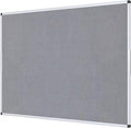 VIZ-PRO Large Fabric Bulletin Board/Foldable Notice Board Felt Gray, 60 X 48 Inches, Silver Aluminium Frame