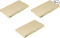 Stephanie Imports Set of 3 Slim & Minimalist Metal Business Card Holder Unisex Case (Plain Gold)
