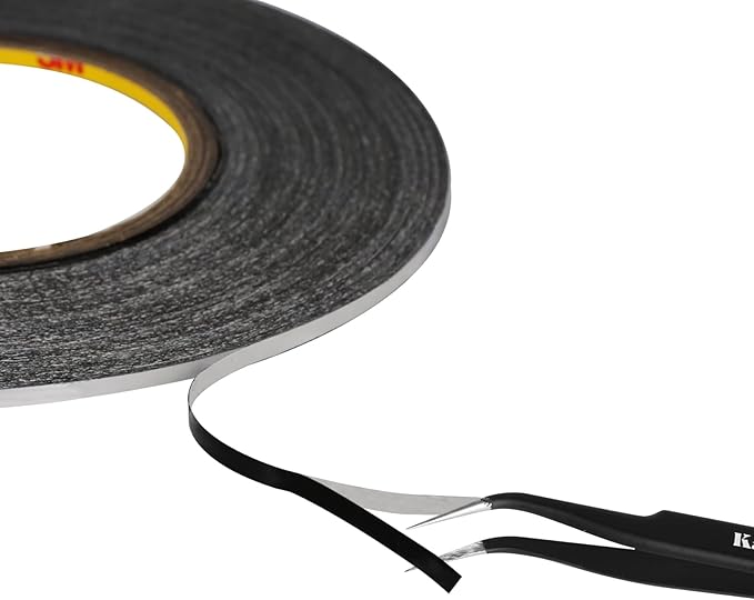 Kaisiking 10mm x 50M LCD Repair Tape for Phone Screen, Adhesive Tape with 1 Tweezers for Cell Phone, iPad, Tablets, Laptops, Camera