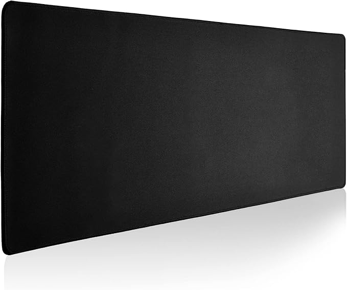 Reniteco Large Gaming Mouse Pad with Durable Stitched Edges, Non-Slip Rubber Base, Big Computer Keyboard Mouse Mat Desk Pad for Home Office Gaming Work, 31.5''x11.8''x0.12'', Black