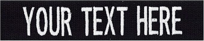 Custom Uniform Name Tapes Solid Colors. Made in The U.S.A. Ships Under 24 Hours. Black Webbing, 3.5 Inch Hook Fastener (Uniform Ready Fastener)