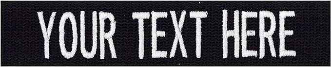 Custom Uniform Name Tapes Solid Colors. Made in The U.S.A. Ships Under 24 Hours. Black Webbing, 4 Inch Sew on