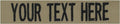 Custom Uniform Name Tapes Solid Colors. Coyote Tan Fabric, 4 Inch Hook Fastener (Uniform Ready Fastener)
