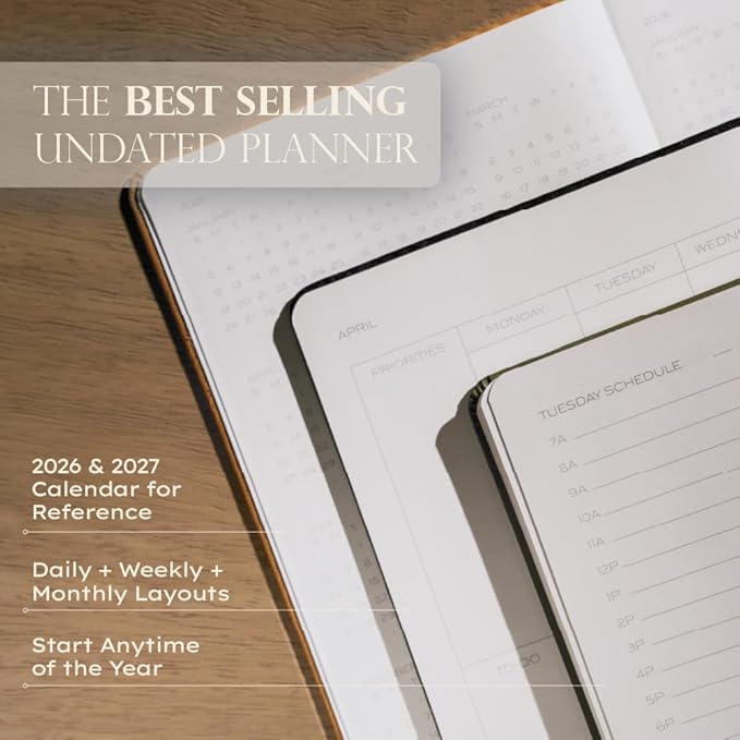 Anecdote 2026-2027 Planner: A Monthly, Weekly & Daily Planner with Calendar | 8.5" x 5.2" | Hardcover To-Do List Organizer, Planning Your Success, Start Anytime, Achieve Productivity Goals (Dutch Blue)
