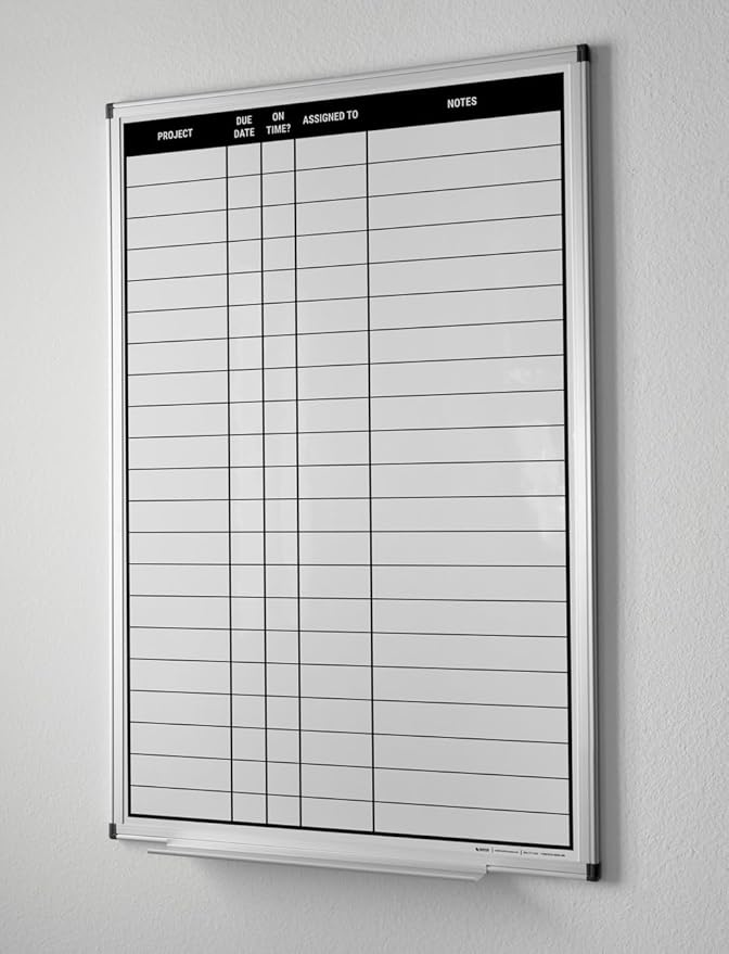 Project Planning Portrait Whiteboard 48" x 36"