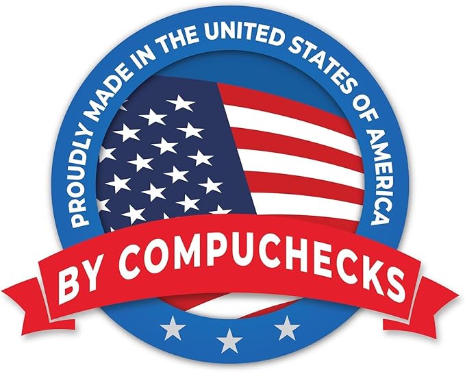 Business Voucher Check Stock - 500 Sheets, Check on Top, Steel Blue Pinstripe