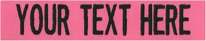 Custom Uniform Name Tapes Solid Colors. Made in The U.S.A. Ships Under 24 Hours. Pink Fabric, 3.5 Inch Hook Fastener (Uniform Ready Fastener)