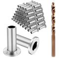 BLIKA 80 Pack Stainless Steel Protector Sleeves for 1/8" 5/32" or 3/16" Deck Cable Railing, for Wood/Composite Posts, T316 Marine Grade, Cable Railing Protector Sleeves