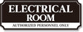 Electrical Room Door Sign for Business，Self-Adhesive Durable Modern Electrical Closet Room Sticker for Home, UV and Weather Resistant Authorized Personnel Only Signs for Business ，Workplace