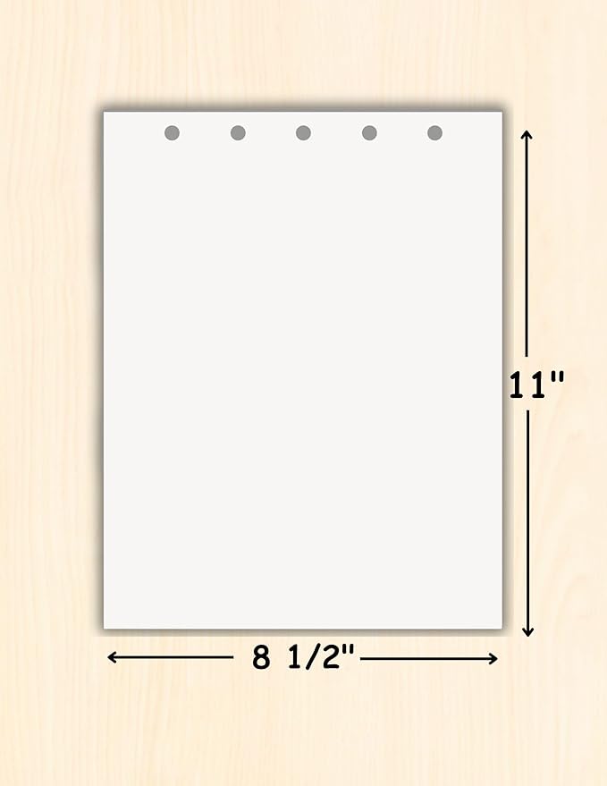Limited Papers(TM) Writing and Copy Paper, 75 GSM, Variation of Colors 8.5" x 11", 5 Hole Top-Punched, 20 Pound Text, 500 Sheets Per Ream. (500, White)