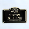 Custom Decorative Outdoor Metal Sign - Personalized Aluminum Driveway Sign, Waterproof, Made in USA - Design 1 Black Charcoal 30x24 In