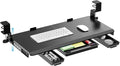 OUKMIC Large Height Adjustable Keyboard Tray with Sturdy C-Clamp Mount and Storage Drawer, 27"(31" Including Clamps) x 12" Slide Out Ergonomic Keyboard Trays for Home and Office, Black
