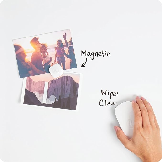 U Brands Contempo Magnetic Dry Erase Board White Board, 11" x 14", Sage Green Modern Frame, Includes Magnet and Marker