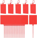 MECCANIXITY Plastic Seals Shipping Tags, for Basket Labels Cable Labels Tags Product Identification Tags, Logistics Marking, Outdoor Tagging, 3.1x3.9 Inch Red 100Packs
