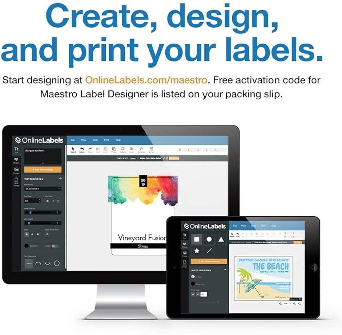3.434 x 0.667 Blockout File Folder Labels (Laser Printers Only) - Pack of 60,000 Labels, 2000 Sheets - OnlineLabels