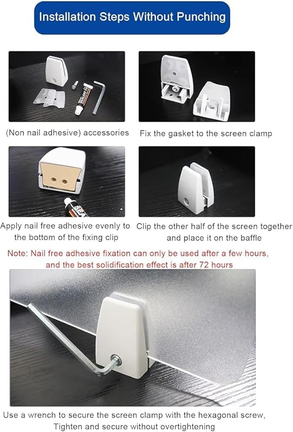 RCJCQSR Acrylic Frosted Privacy Free Standing Screen, Visual Distractions Privacy Panel Portable Desk Divider Guard for Table Top Workstation for Home Office(Size:120x30cm(47.2x11.8))