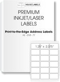 HOUSELABELS 18-up Address Labels (2-3/8" x 1-1/4") for Laser and Inkjet Printers, 800 Sheets