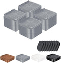 shouwuhho Furniture Risers, 4 Pack Bed Risers with Non-Slip Grip and Heavy Duty Support, 1 Inch 2 Inch 3 Inch 4 Inch Height Lift for Couch, Sofa, Table, Desk, Chair, Refrigerator - Gray, 1+1 Inch