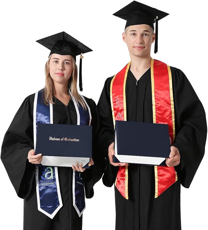GraduationMall 8.5"x11" Smooth Padded Diploma Cover Certificate Holder Darkblue,1-Pack