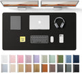 YSAGi Leather Desk Protector, Office Mat, Large Mouse Mat, Non-Slip PU Leather Blotter, Laptop Desk Pad, Waterproof Writing Pad for Office and Home (Black, 47.2" x 23.6")