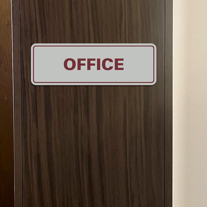 Signs ByLITA Standard Office Sign - Professional Business Signage - Easy to Install (White) - Small 5 Pack