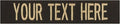 Custom Uniform Name Tapes Solid Colors. Dark Brown Fabric, 3.5 Inch Hook Fastener (Uniform Ready Fastener)
