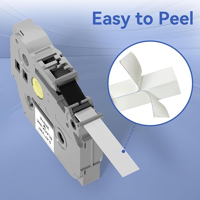 1pack 12mm 0.47 TZe TZ Tape Laminated White Label Maker Tape Replacement for Brother P Touch Label Tape TZe-231 TZe231 Compatible with Brother PT-D210 PT-D220 PT-H110 PT-D410 PT-P710BT