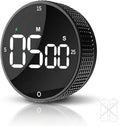 Rechargeable Magnetic Kitchen Timer, LED Countdown/Count-Up Timer, Supports USB-C Charging, with Loud Alarm, 3 Preset Quick Times (5/15/25m), Perfect for Kitchen Cooking, Studying, and Fitness