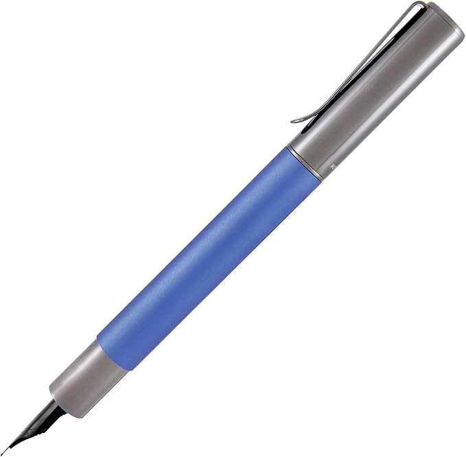 Monteverde USA Ritma Fountain Pen in Blue – Stub Nib, Calligraphy JoWo Stainless Steel, Refillable Ink Cartridge/Converter – Perfect for Artists & Calligraphers