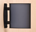 Set of 2 Office Signs for Wayfinding, Doors, Walls, and Ceilings (5.75" x 6"), Hardware Included, Black Aluminum