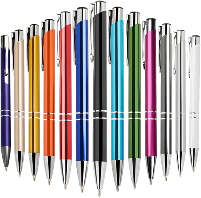 Yucold Customized ballpoint pens in bulk, personalized ballpoint pens with free engraving, for use in companies, enterprises, graduation anniversaries (Rose gold,390)