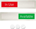 in Use or Available Sign,In Use Available Sign for Home Office Hotles Hospital Restroom, Vacant Occupied Slider Door Status Tells Whether Room in Use or Available,7'' x 1.5'' - Stainless Steel,Silver