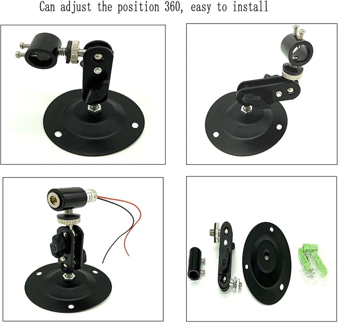 Laser Positioning Bracket Laser Module Fixing Bracket 360-degree Adjustable Positioning Bracket 12mm (12mm-1packs)
