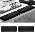 Pack of 2 L-Shaped Wrist Rest Keyboard, Memory Foam Arm Rest Desk, Ergonomic Wrist Rest for Palm, Wrist & Forearm, Office & Home(Black)