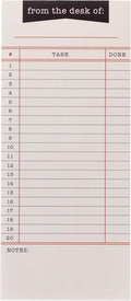 Graphique Library Card Magnetic Notepad | 100 Tear-Away Sheets | Grocery, Shopping, To-Do List | Magnetic Writing Pad for Fridge, Kitchen, Office | Lined Paper | Great Gift | 4” x 9.25”
