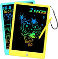 BUKEBU LCD Writing Tablet Doodle Board, Colorful Drawing Pad, Electronic Drawing Tablet, Drawing Pads,Travel Gifts for Kids Ages 3 4 5 6 7 8 Year Old Girls Boys (10.5 inch, Blue&Yellow)