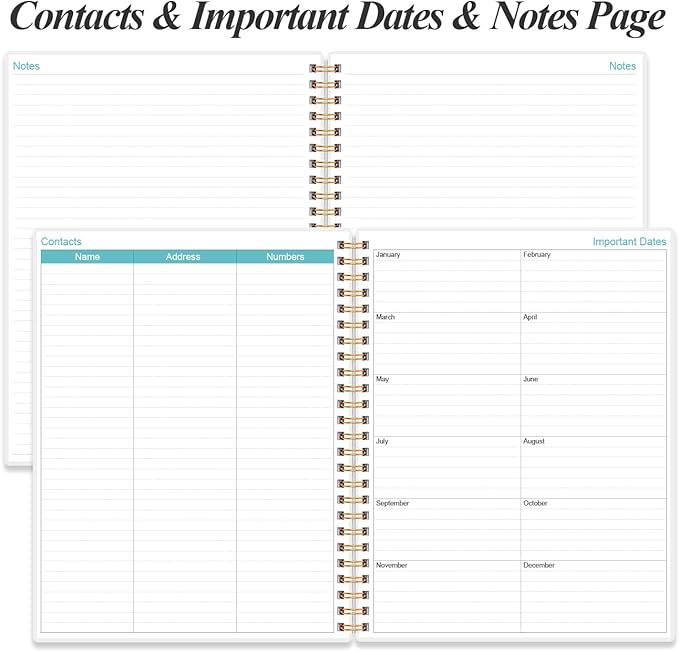 2026-2027 Planner - 18 Months Weekly & Monthly Planner from January 2026 - June 2027, Planners 2026-2027 with Elastic Closure, Inner Pocket, 8.5" x 11", Blue Leaf Flower